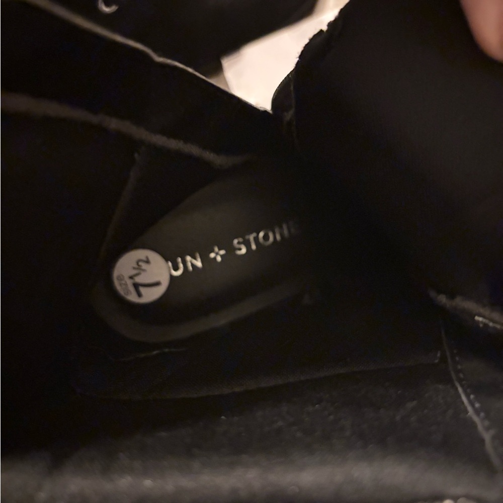Sun + Stone Black Lace Up Boots BNWT no box - Picture 12 of 13